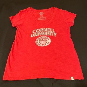 Cornell University Ladies Red V-Neck T-Shirt - Large